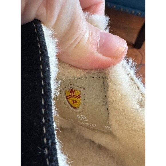 Cole Haan Women's Black Suede Slip On Mules Shearling Lining Sz. 8B Warm Cozy - Picture 9 of 12